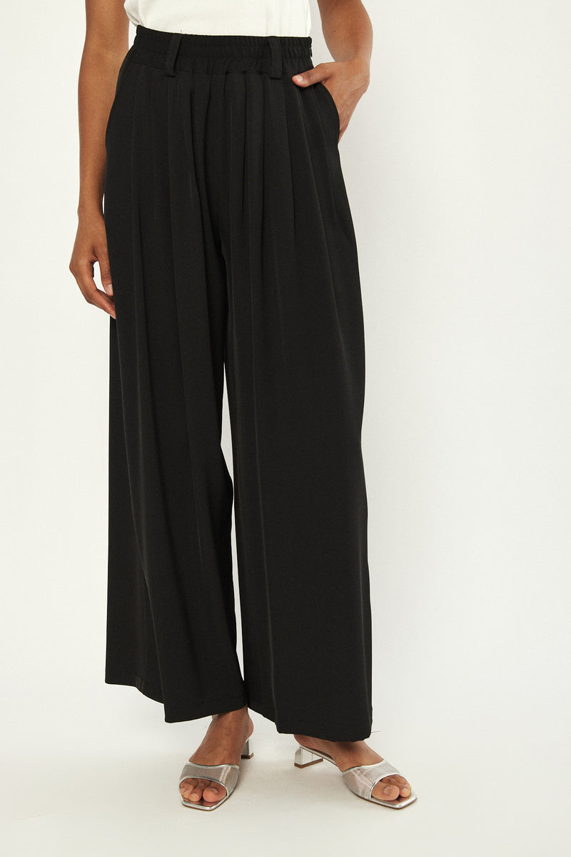 🪻Spring/Summer 2024 -Cowabunga Pleated wide legs trouser- Black