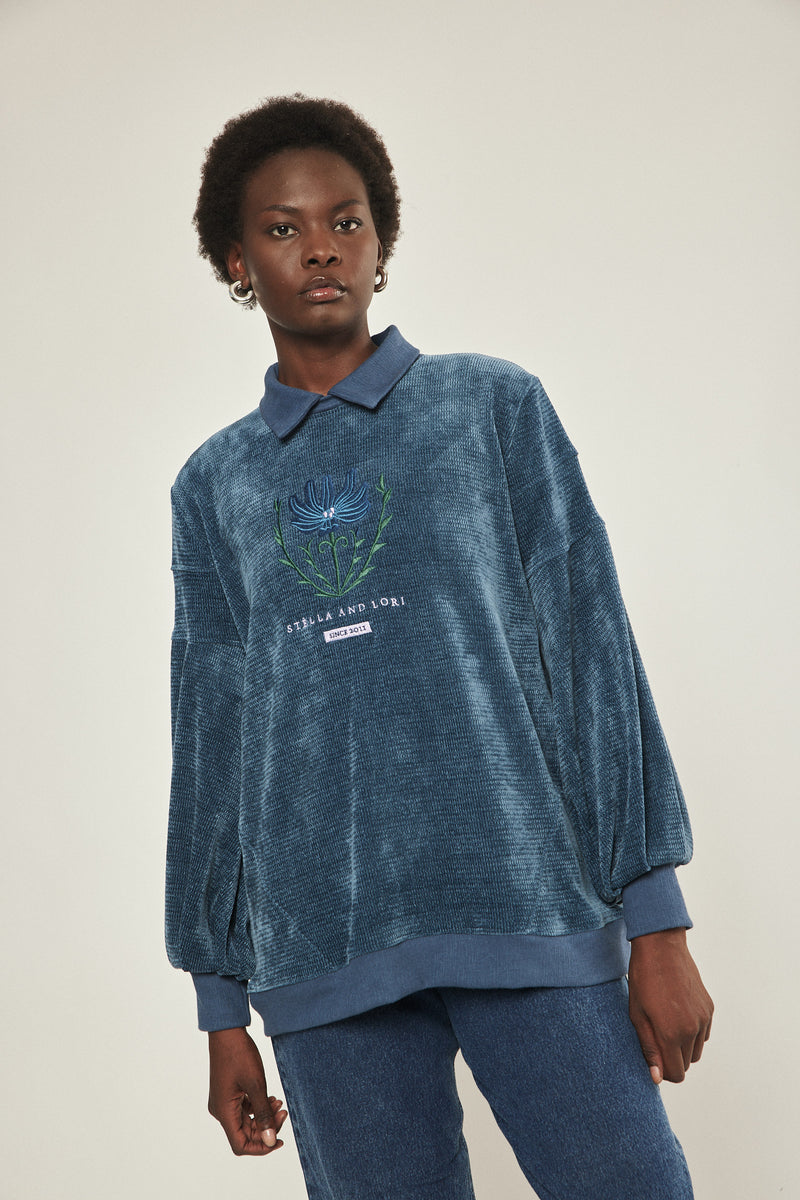 🧣Winter 2024/2025 - Eshet Lot Sweatshirt - Blue velvet ☁️