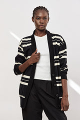 🧣Winter 2024/2025 - Saba Cardigan -  Black with striped