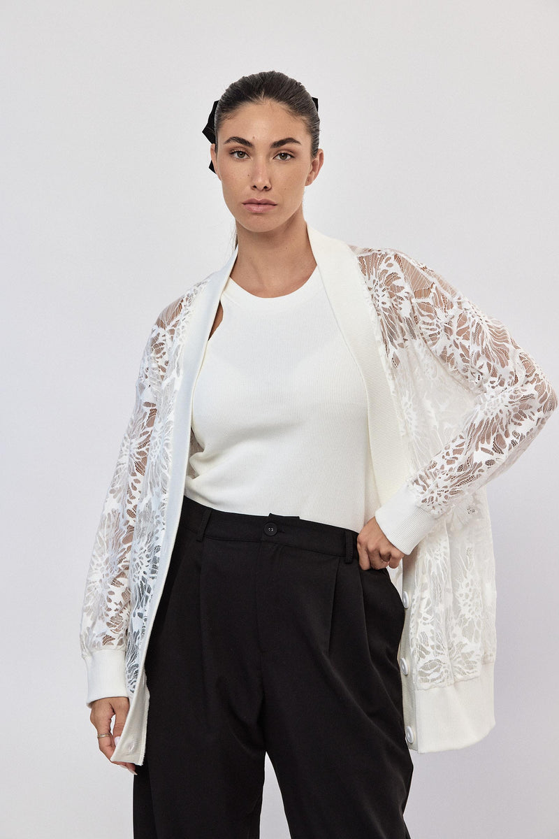 🧣Winter 2024/2025 - Saba Cardigan - White lace