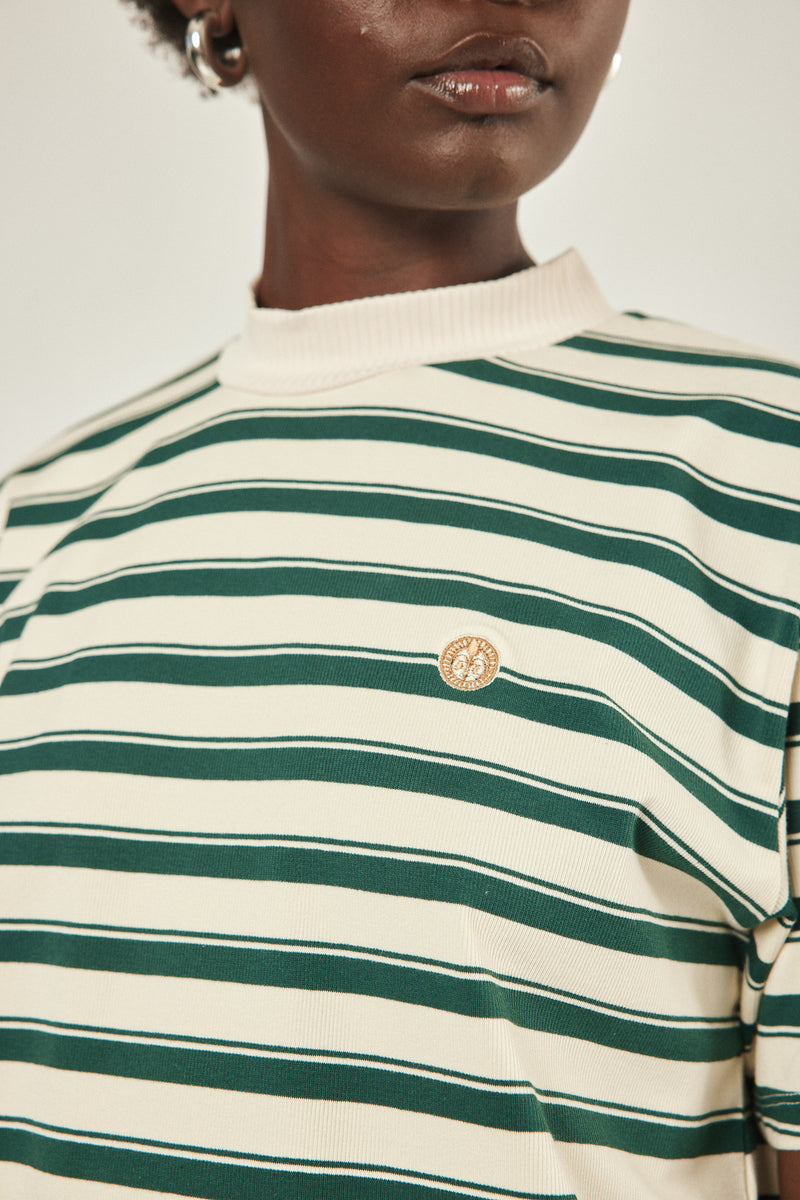 🎋Spring 2025 - Sticker T -Elegant Green striped