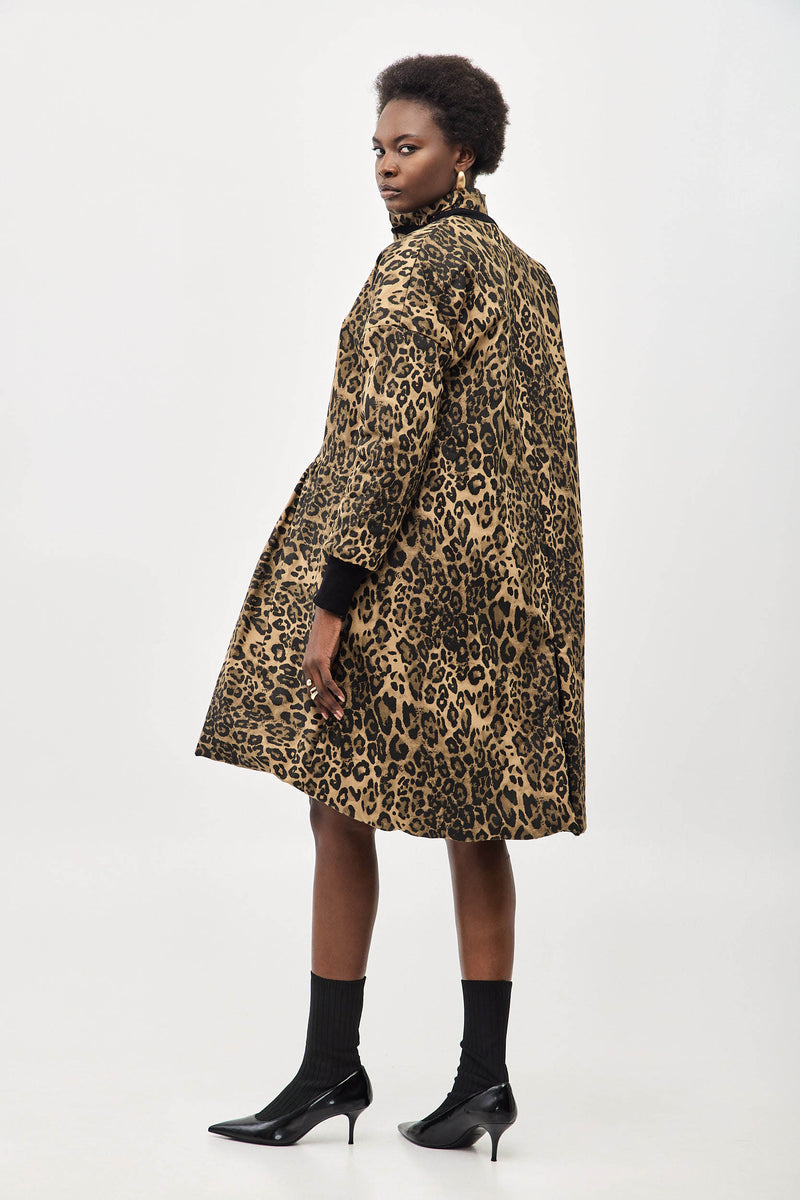 🧣Winter 2025 - Is it real ? reversible Longline Puffer Coat (Leopard+Black)