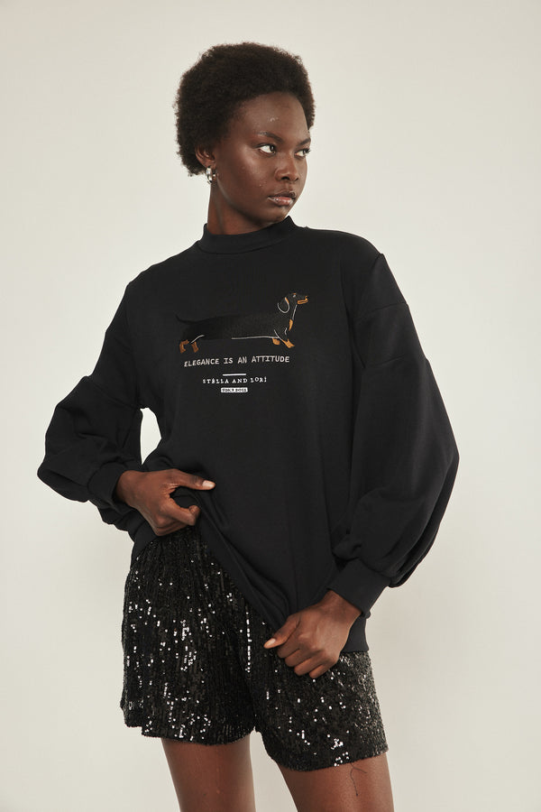 🍁Autumn 2024/2025 - Sara Sweatshirt - Black lava