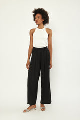 🪻Spring/Summer 2024 -Cowabunga Pleated wide legs trouser- Black