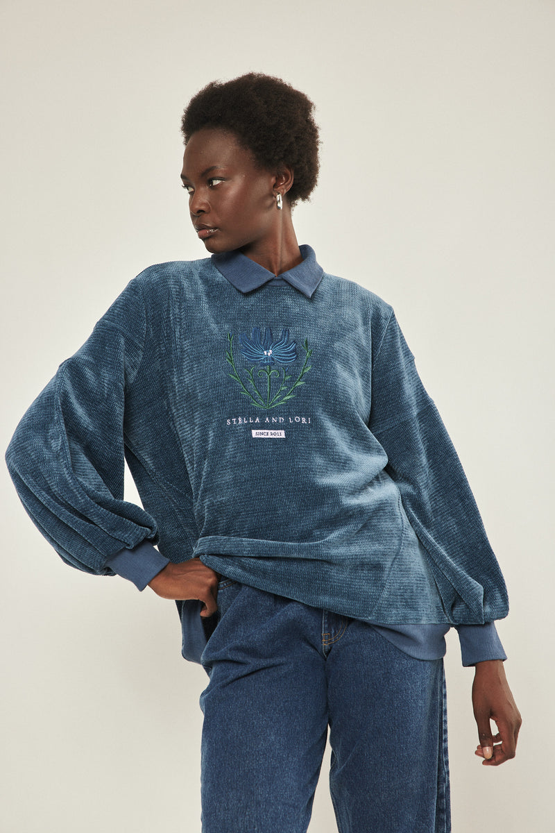 🧣Winter 2024/2025 - Eshet Lot Sweatshirt - Blue velvet ☁️