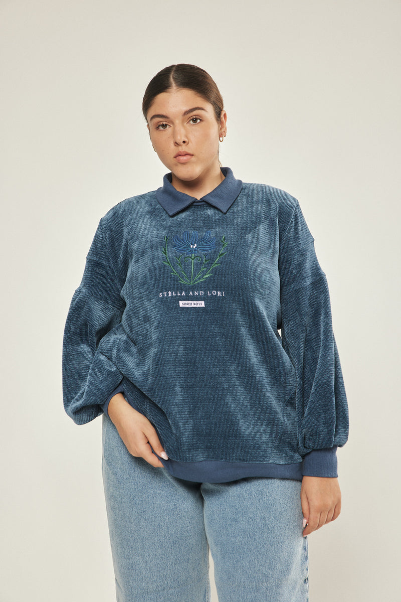 🧣Winter 2024/2025 - Eshet Lot Sweatshirt - Blue velvet ☁️