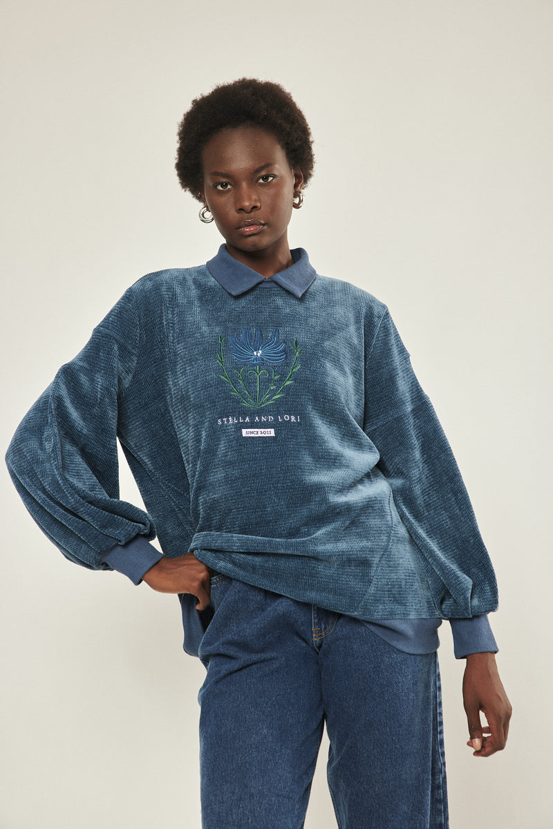 🧣Winter 2024/2025 - Eshet Lot Sweatshirt - Blue velvet ☁️