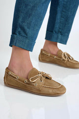 Yachting 🛥️ Boat Shoes by JEFFREY CAMPBELL - Camel 🐪 Brush