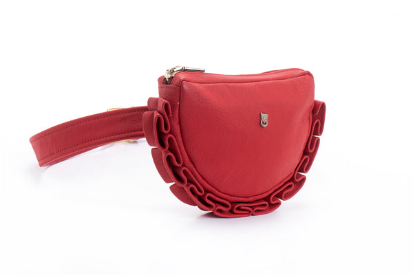 Leather Pouch - Leather Bum Bag - Red